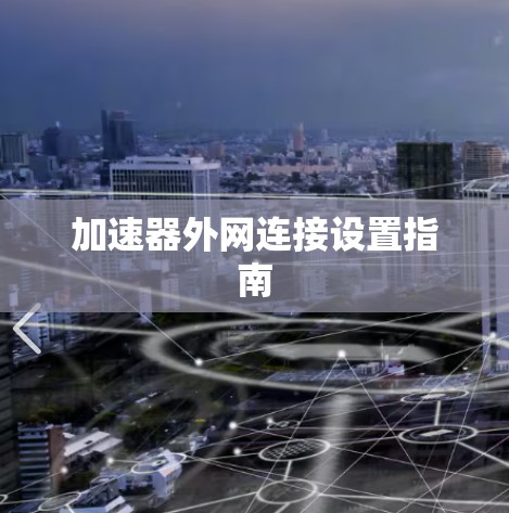 加速器外网连接设置指南