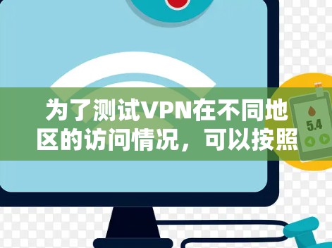为了测试VPN在不同地区的访问情况，可以按照以下步骤进行