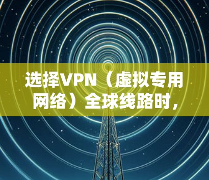 选择VPN（虚拟专用网络）全球线路时，您需要考虑以下几个关键因素