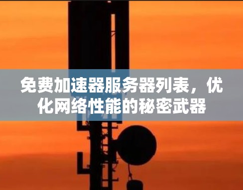 免费加速器服务器列表,优化网络性能的秘密武器 免费加速器服务器列表,优化网络性能的秘密武器